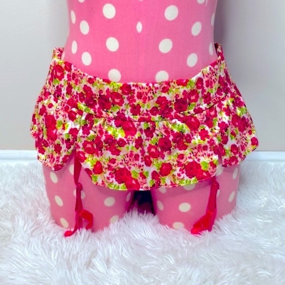 Victoria’s Secret floral garter skirt thong & bustier set - Picture 3 of 8